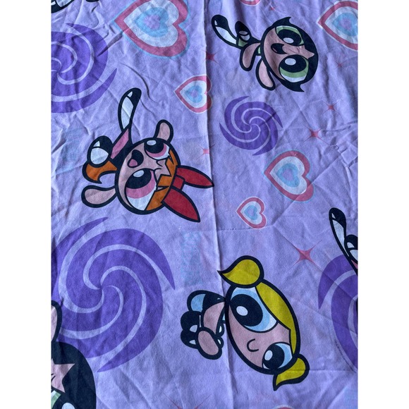 Vintage Y2K Powerpuff Girls Flat Sheet Twin - Picture 3 of 4
